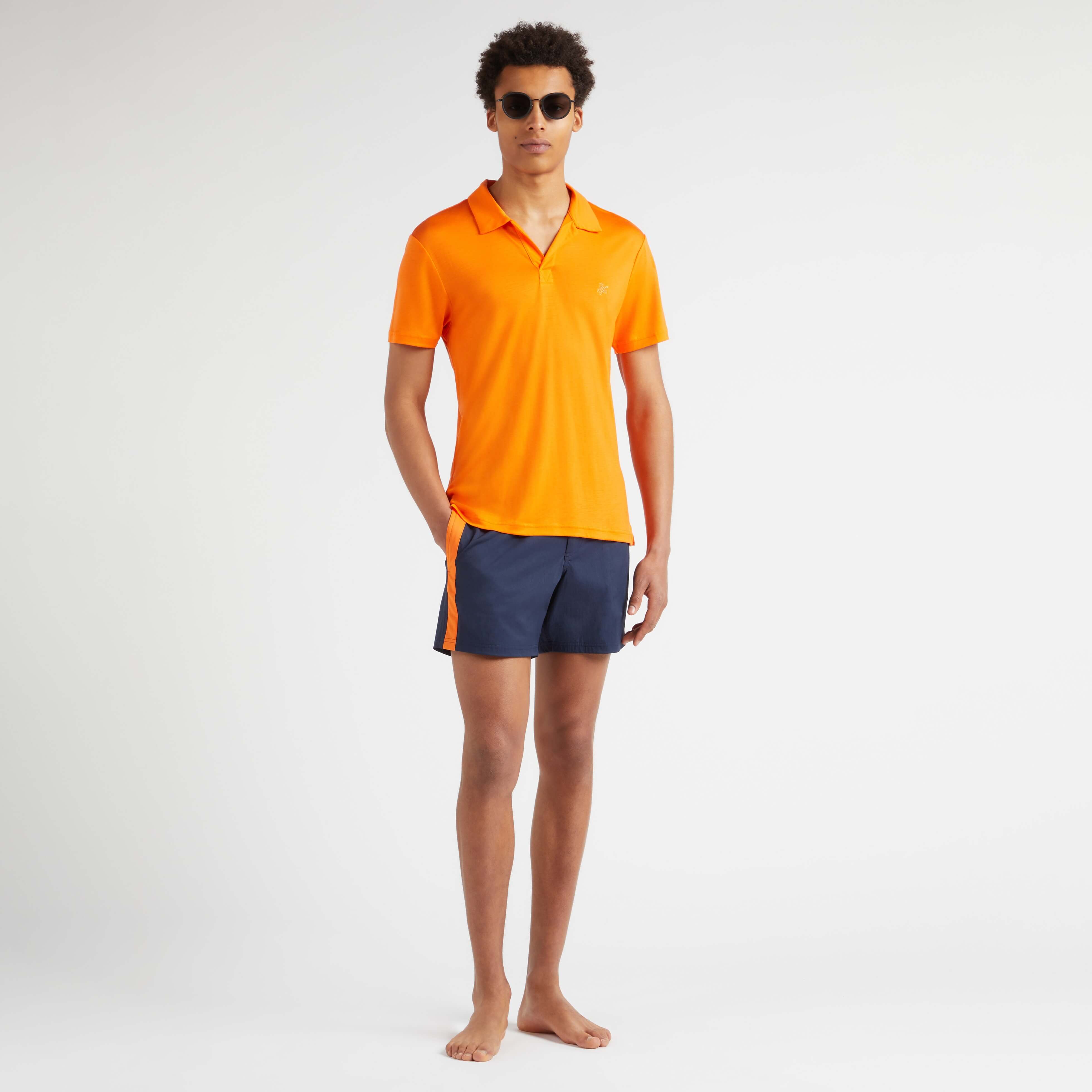 Maillot de bain Court Stretch Ceinture Plate Homme Color Block