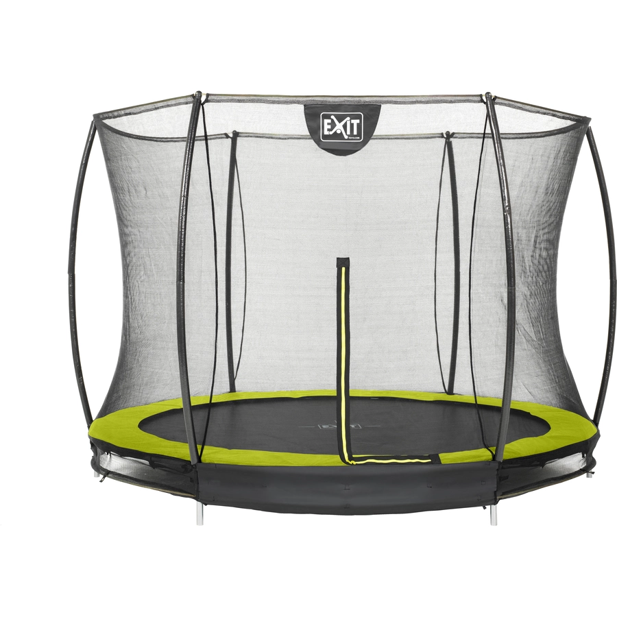 EXIT Bodentrampolin Silhouette ø305 cm mit Sicherheitsnetz - grün