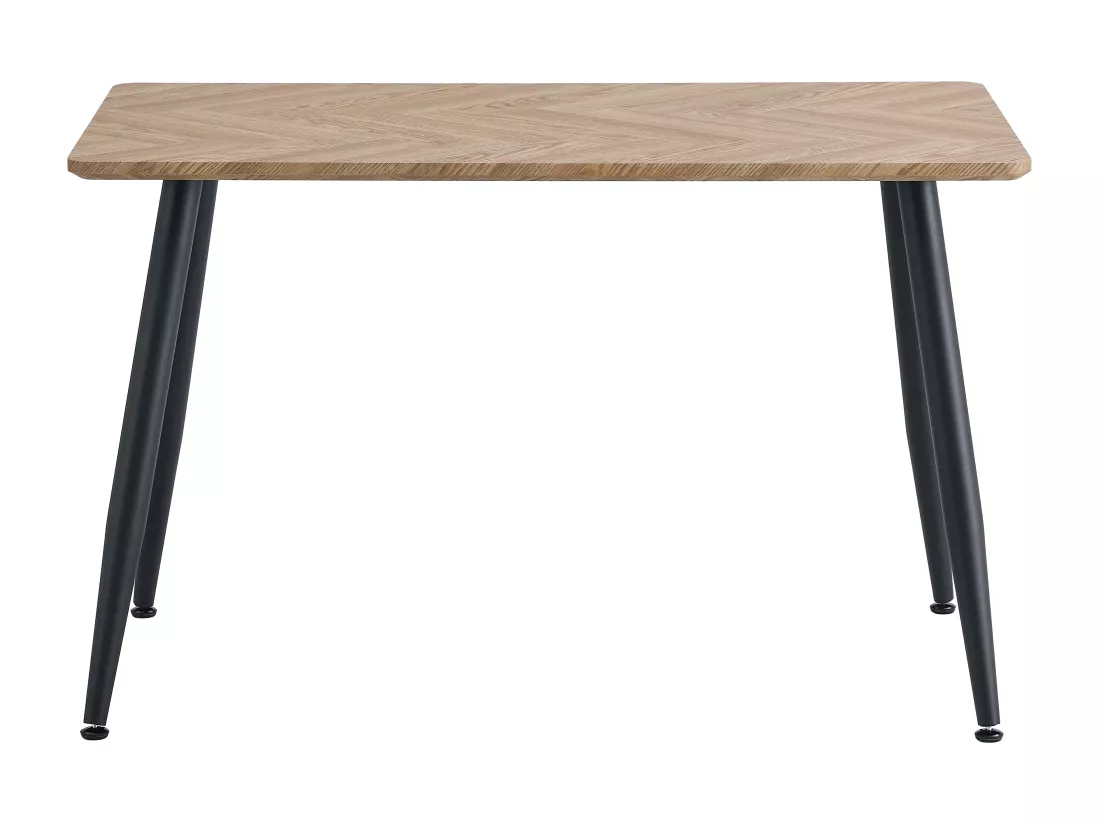Table à manger style industriel ammo métal noir 120x70x75cm