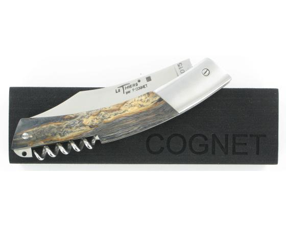 Le Thiers 2 pièces Bouleau de Norvège stabilisé Couteau de poche Le Thiers par Cognet Douk Douk
