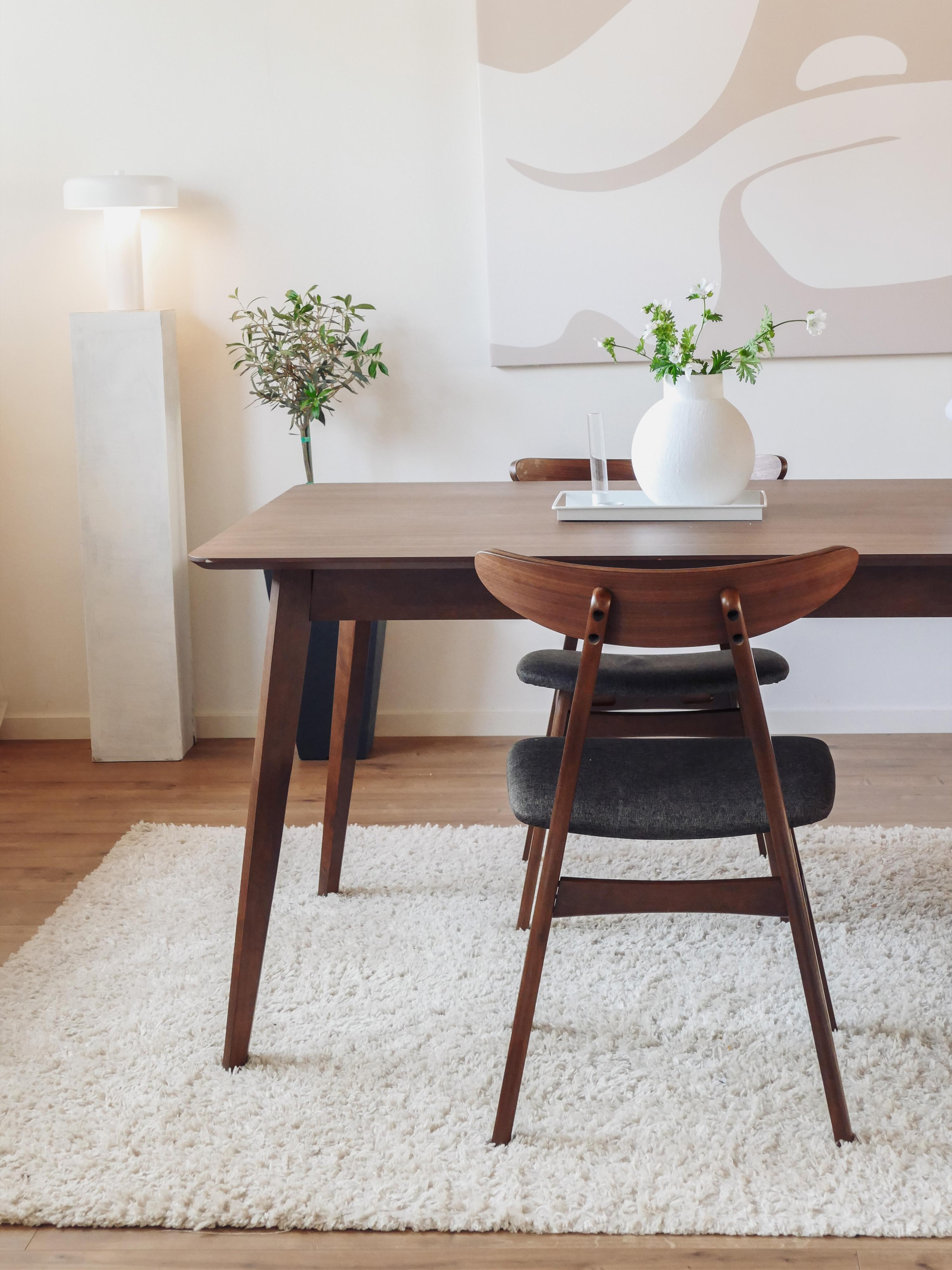 Eettafel MADOX Donker walnoothout 100 cm 200 cm