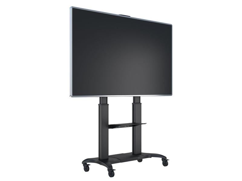 Multibrackets TV-Trolley M Public Dual Pillar 180 HD Schwar Mobiler Bodenständer mit Regal und Kamerahalterung