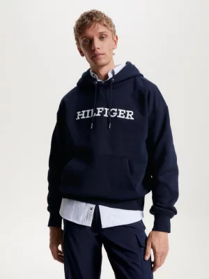 Moletom com capuz bordado Hilfiger Monotype