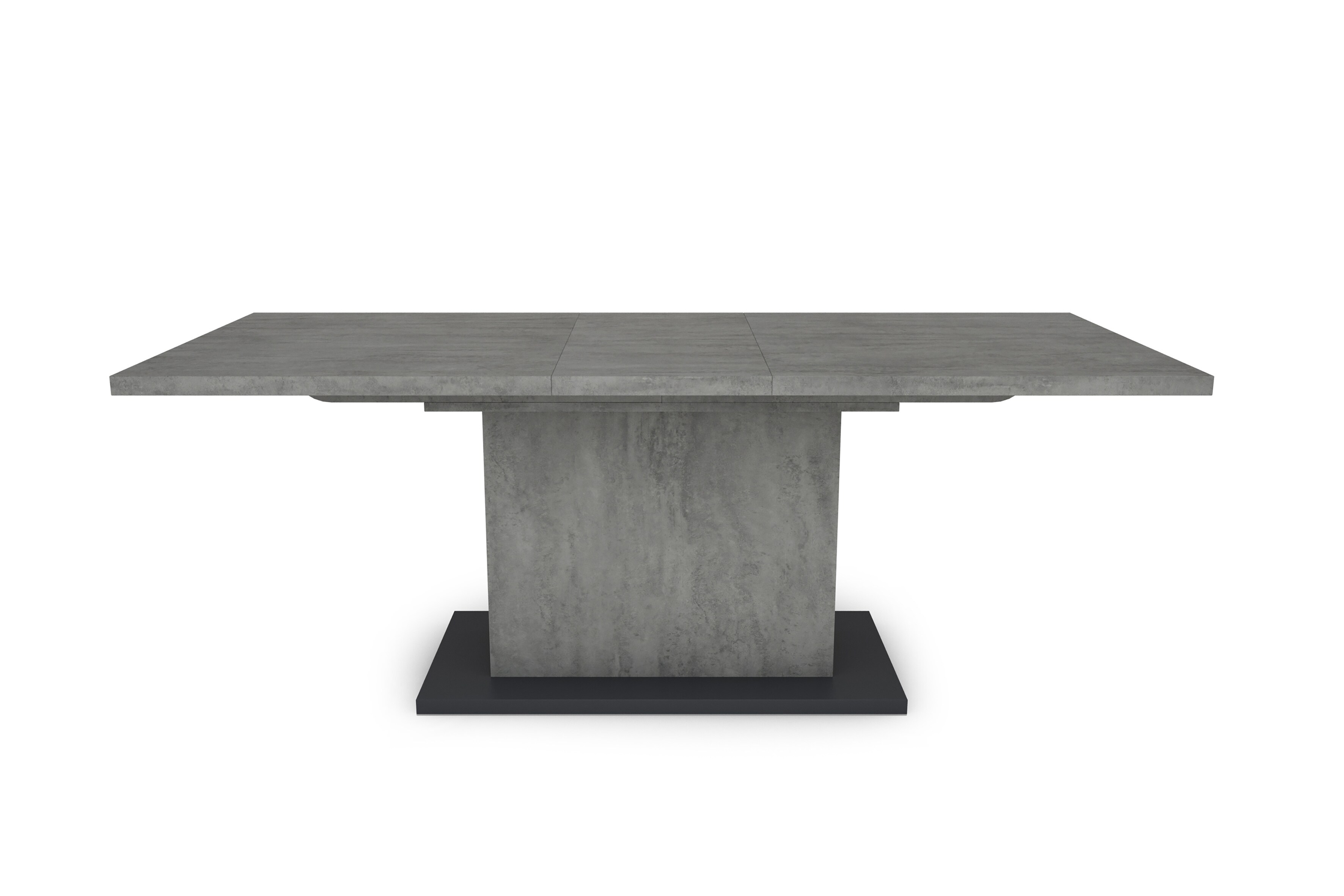 byLIVING Esstisch ATHEN, Breite 160 cm, mit Auszug 200 cm, Beton-Optik/anthrazit