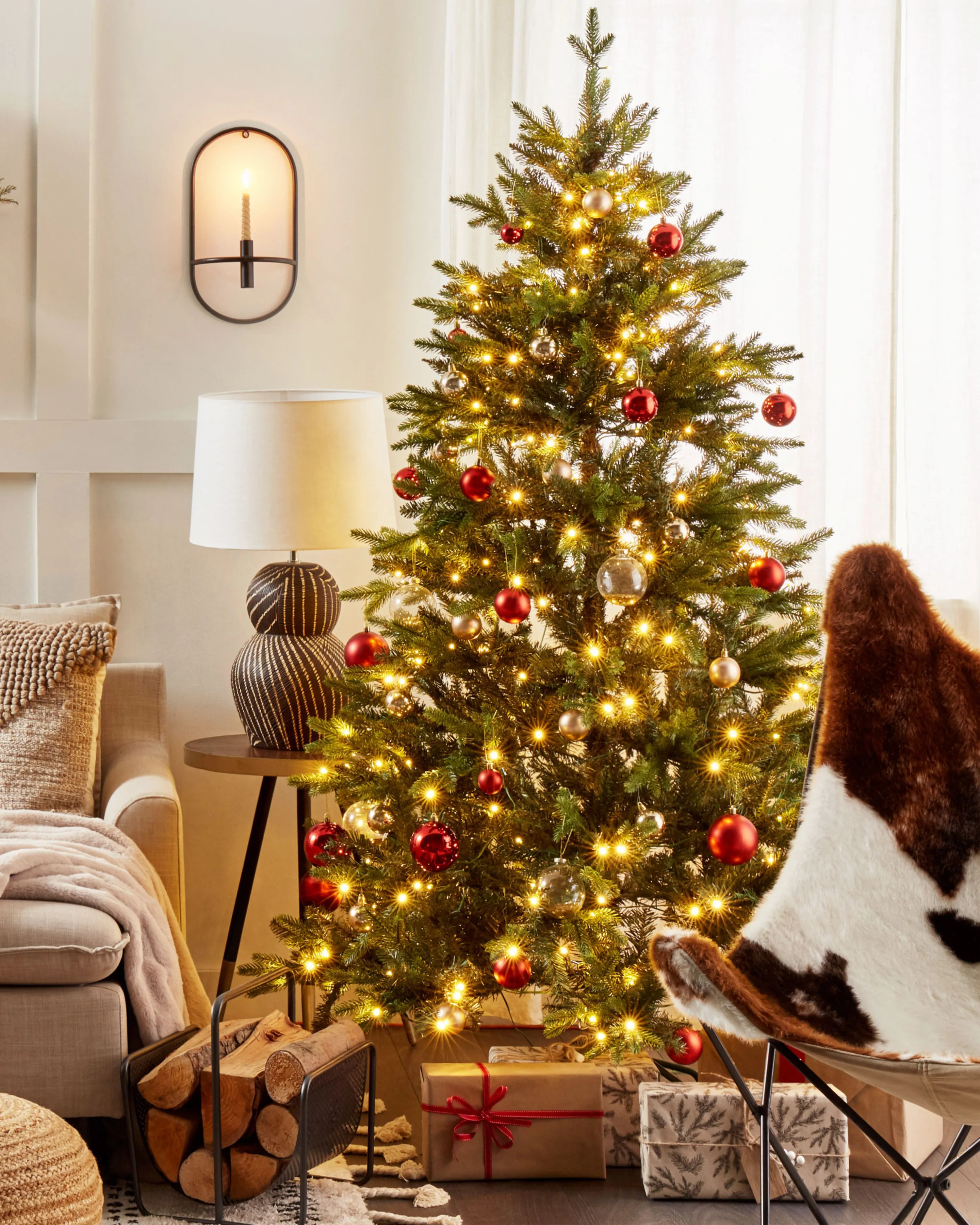 Kunstkerstboom LED FIDDLE 210 cm Groen