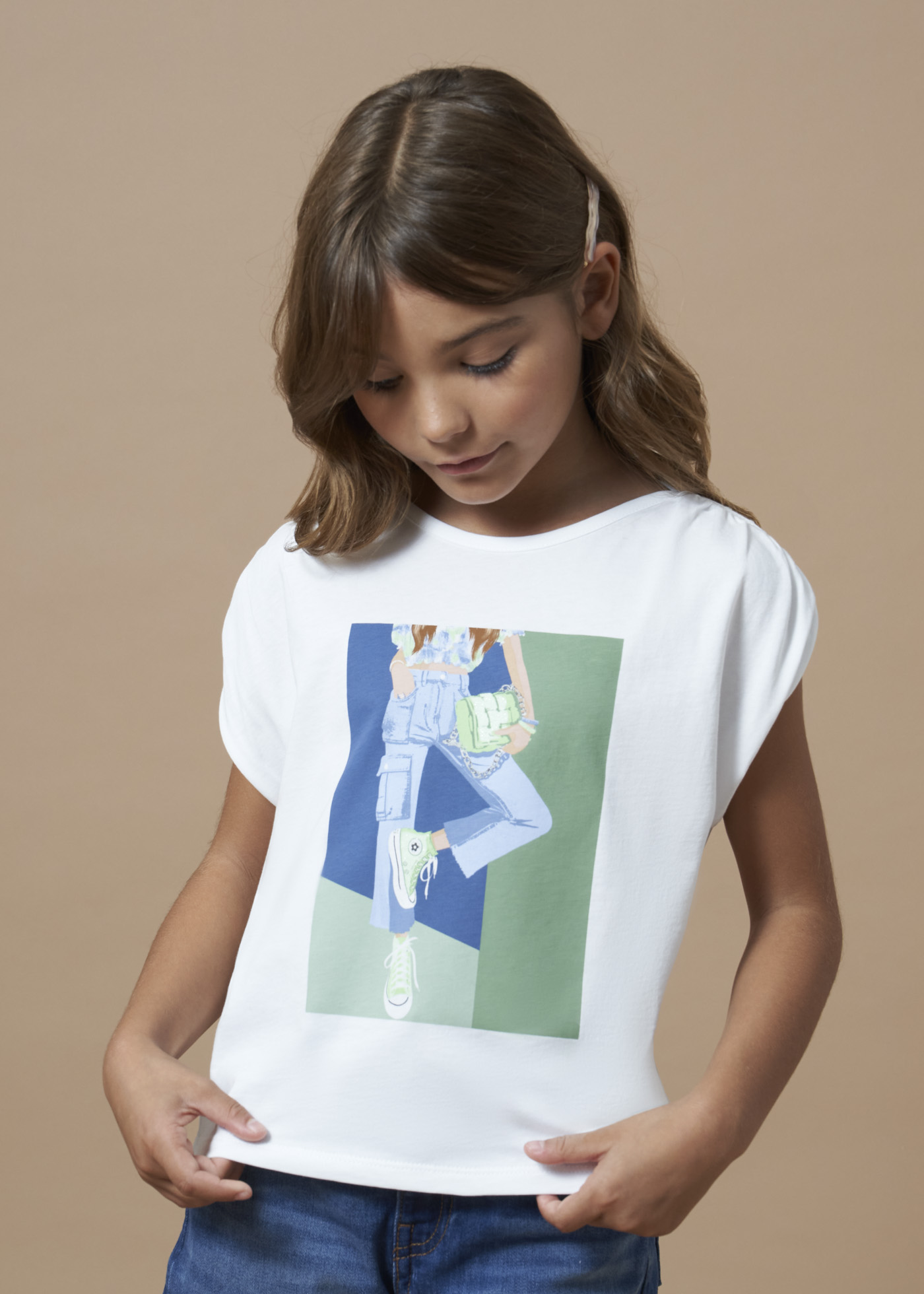 Camiseta estampada Better Cotton para meninas