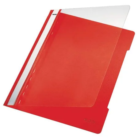 Leitz Hefter Standard, A4, langes Beschriftungsfeld, PVC, rot