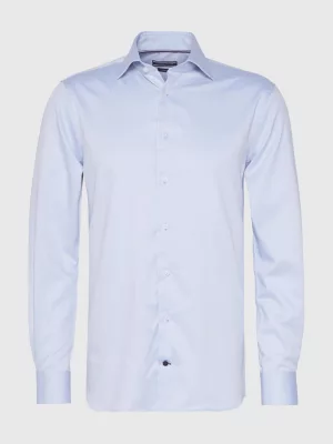Camisa ajustada de puro algodão
