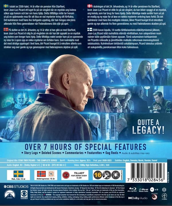 Star Trek Picard - Sesong 1-3 (Blu-ray) (9 disc)
