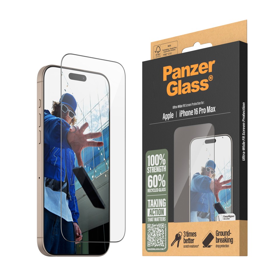 PanzerGlass - Screen Protection - iPhone 16Pro Max - Ultra Wide Fit