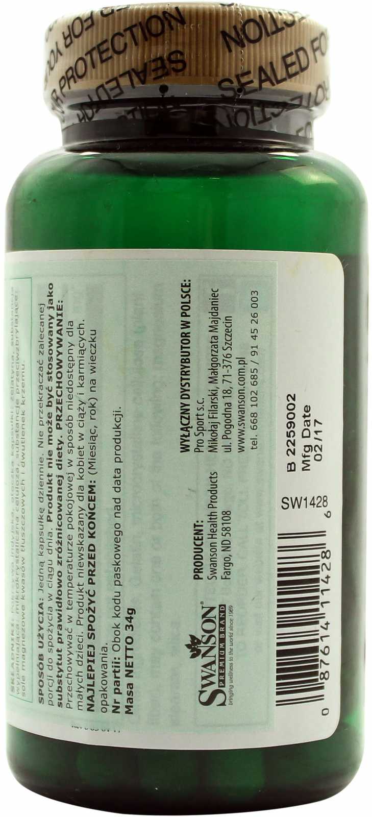 Swanson Coleus Forskohlii Espectro Completo 400 mg 60 cápsulas
