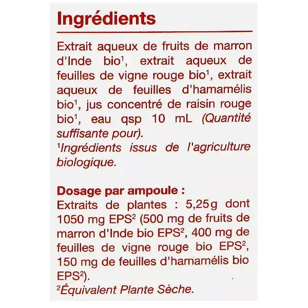 Nat & Form Ampoules Circulation Bio 20 unités