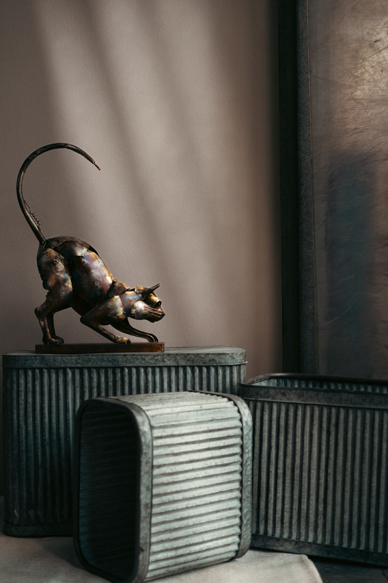 Zinkbehälter L, B 60,5 cm, L 38 cm, H 43 cm von fischer's lagerhaus