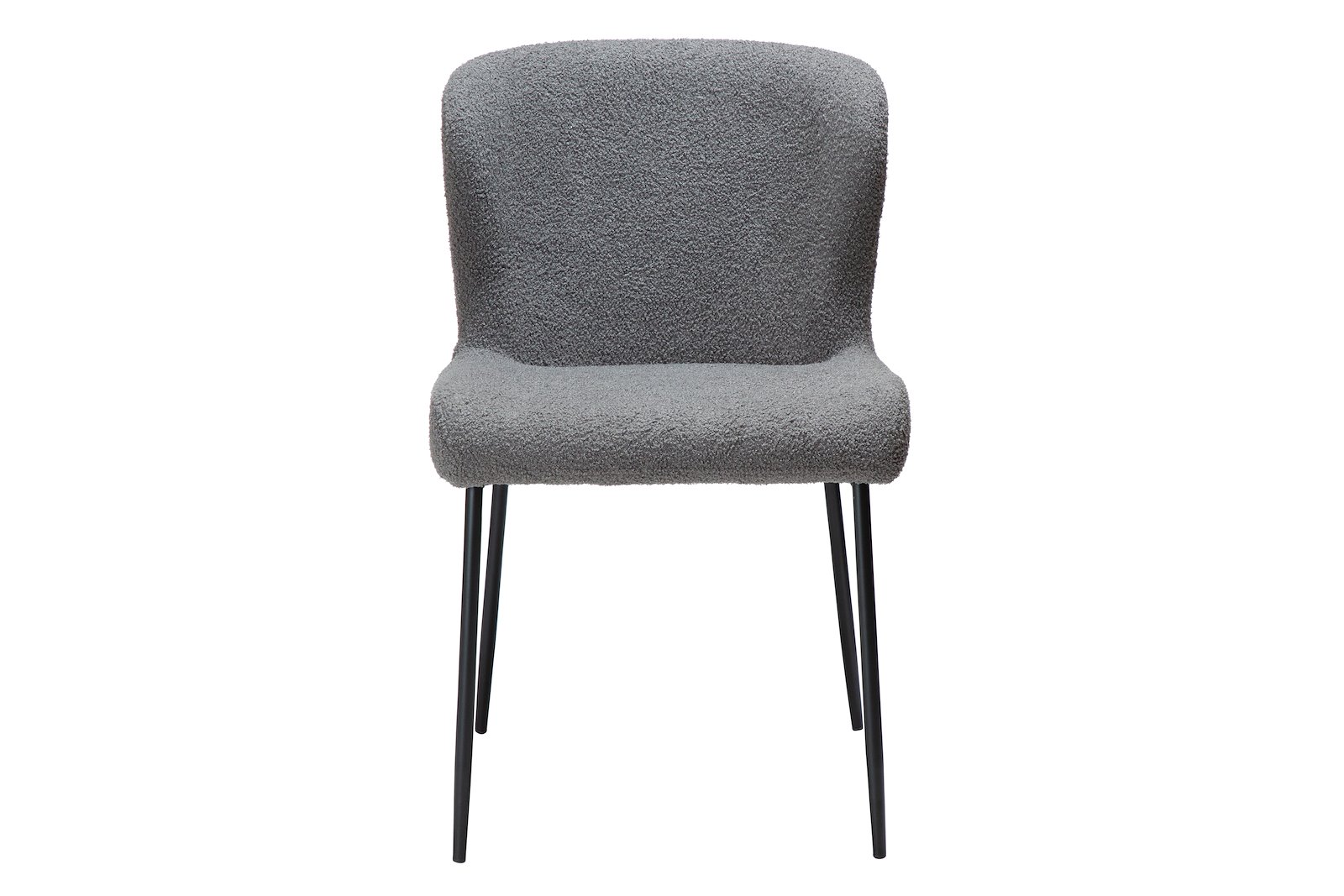 Glam spisestol Tekstil Bouclé RPES stone og sorte ben