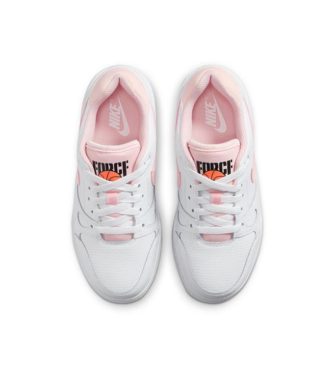 Nike Full Force Low Big Kids WHITE-ECHO-PINK-BRIGHT-MANGO-B