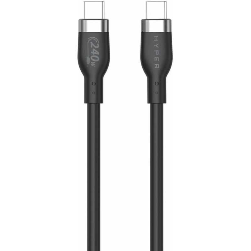 HYPER HJ4002BKGL câble USB USB 2.0 2 m USB C 0,48 Gbit/s 240 W Noir