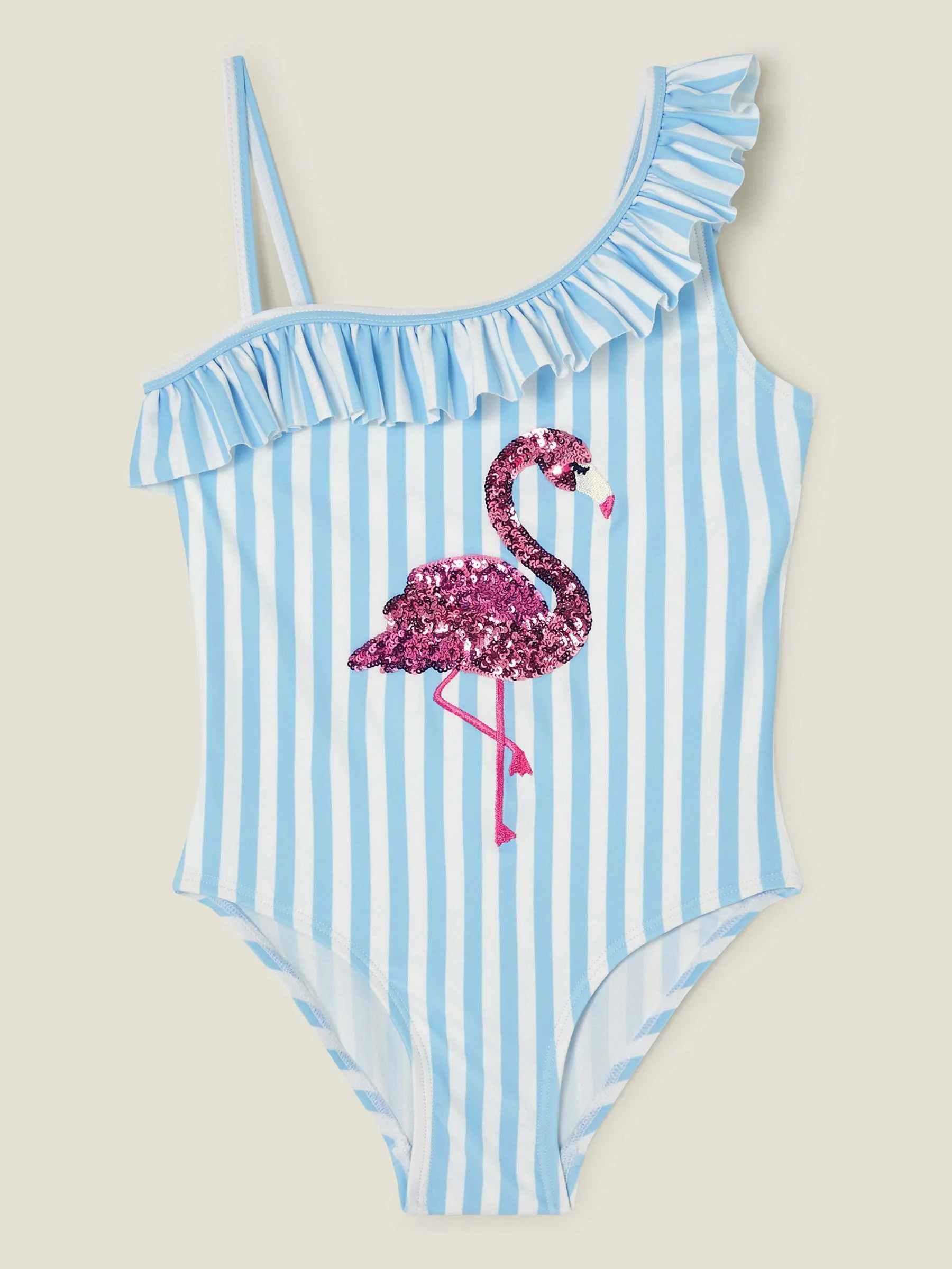Angels By Accessorize Girls Flamingo Embellished Swimsuit