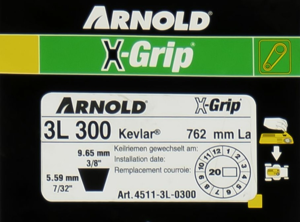 Courroie trapézoïdale x-grip v de type 3l300