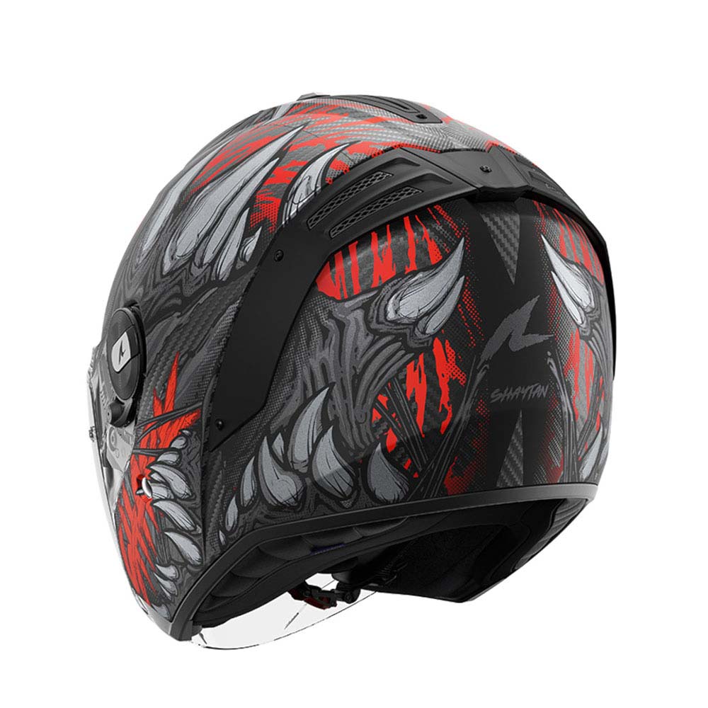 Shark - Casque RS Jet Shaytan Carbone / Gris / Rouge / Mat