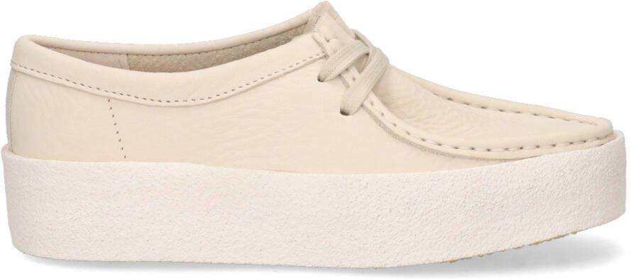 Clarks Witte Wallabee Cup Moccasin Lifestyle Schoen White Dames