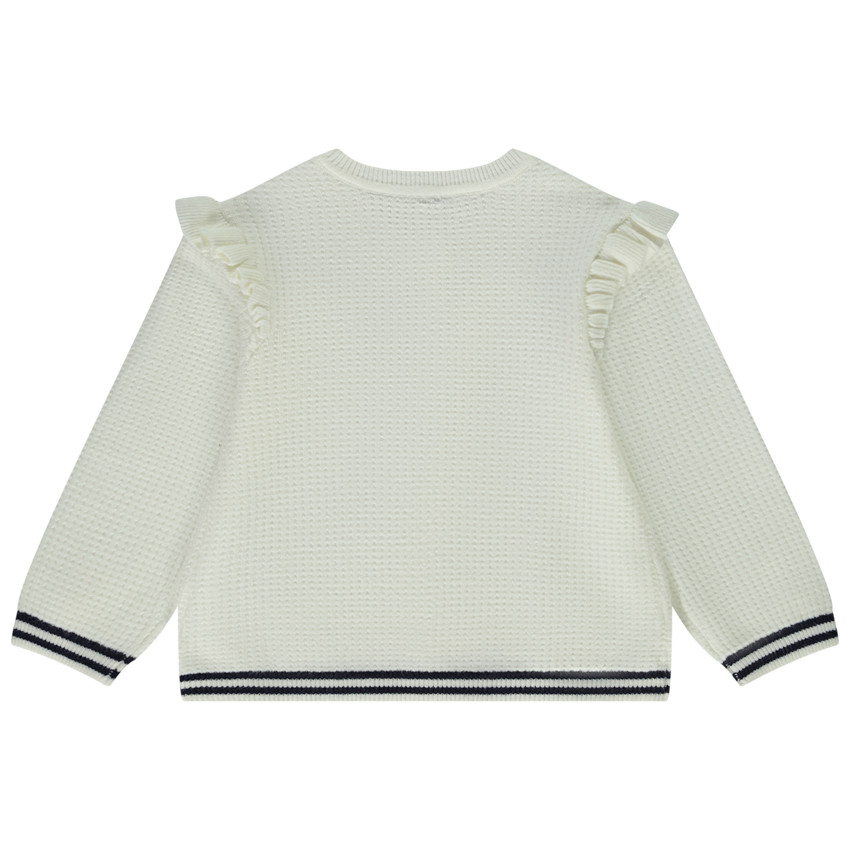 Gilet en tricot fantaisie avec volants pour bébé fille
