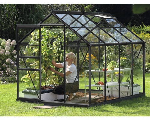 Kas Vitavia Venus 5000, enkelvoudig veiligheidsglas 3 mm, 195 x 257 cm, zwart