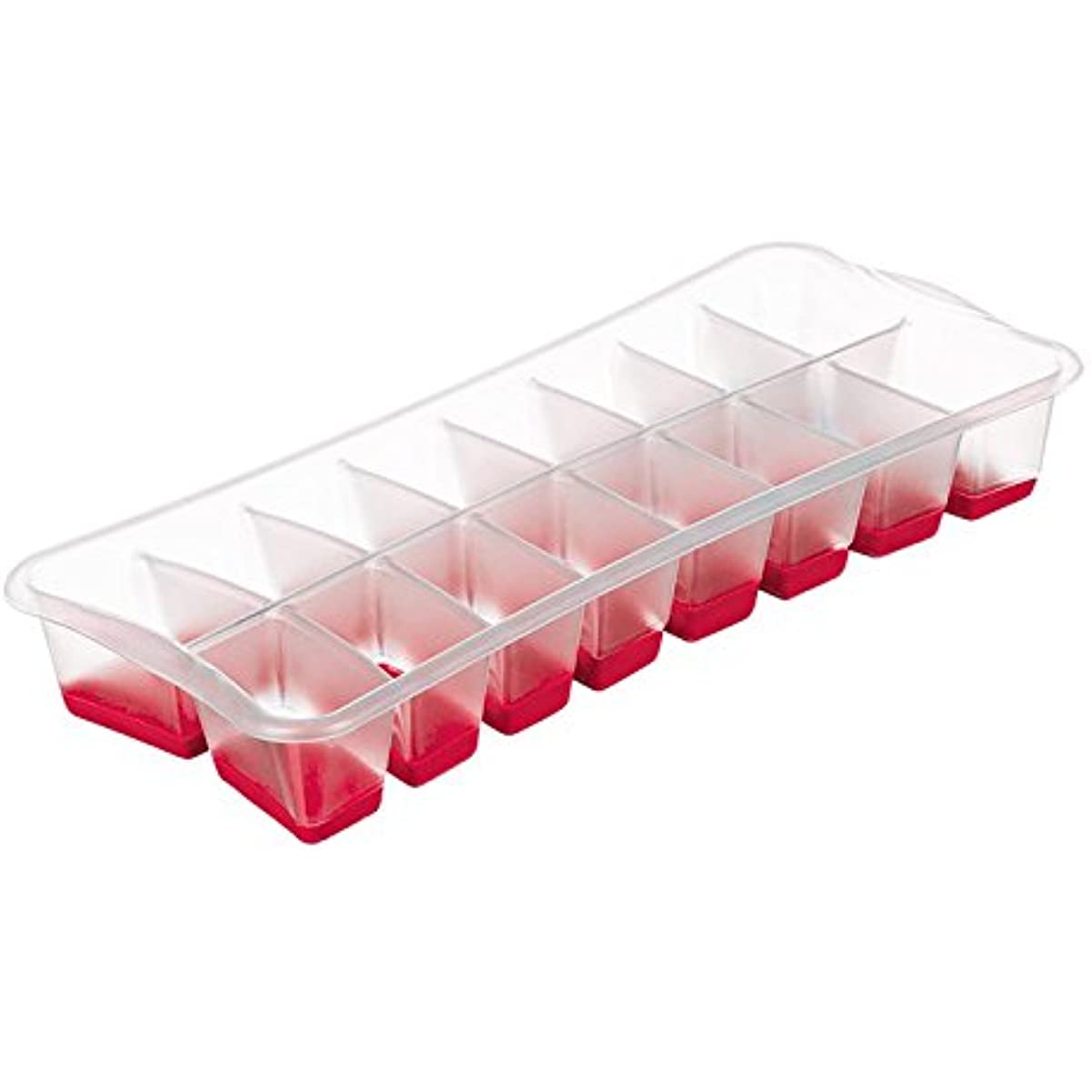 Forma de Gelo Flex&iacute;vel Pl&aacute;stica, Polipropileno e Elast&ocirc;mero TPE, Vermelho, Sanremo