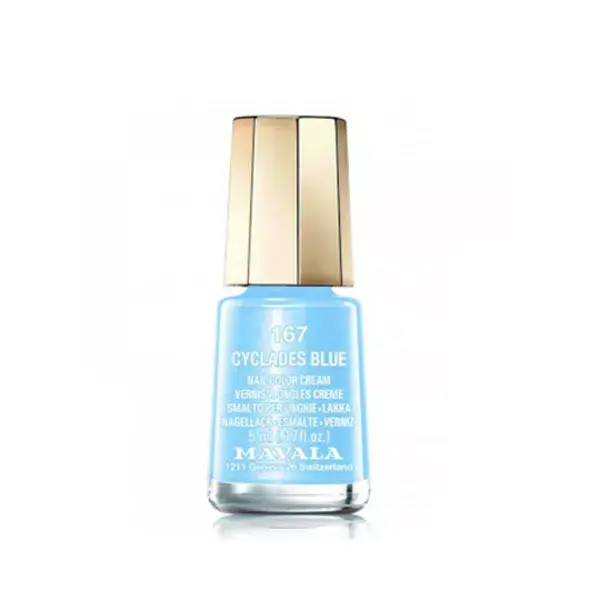 Esmalte cremoso Mavala 167 Azul Cíclades 5ml
