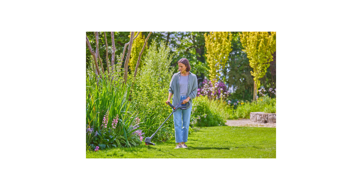 GARDENAGazontrimmer EasyTrim 25 18V grastrimmer  (Grijs/turquoise, Accu en oplader niet inbegrepen)