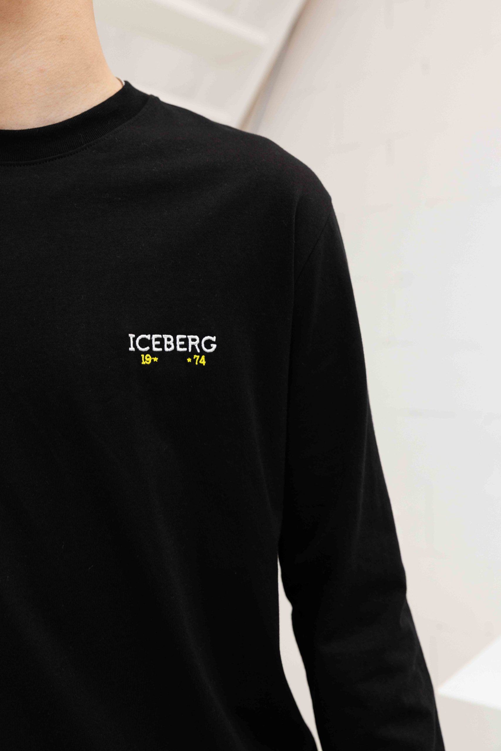 Iceberg 5D F04A Jersey T-Shirt Heren Zwart