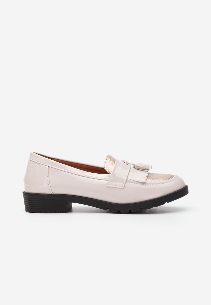 Mocassins pour femme vernis beige Luciara