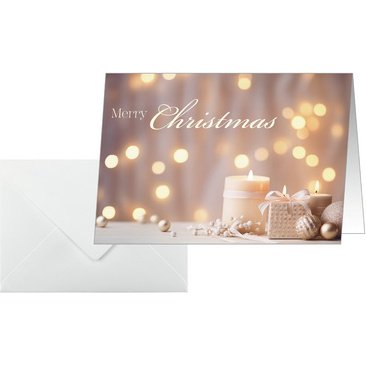 Carte de Noël 'Golden Glow', A6 paysage (A5)