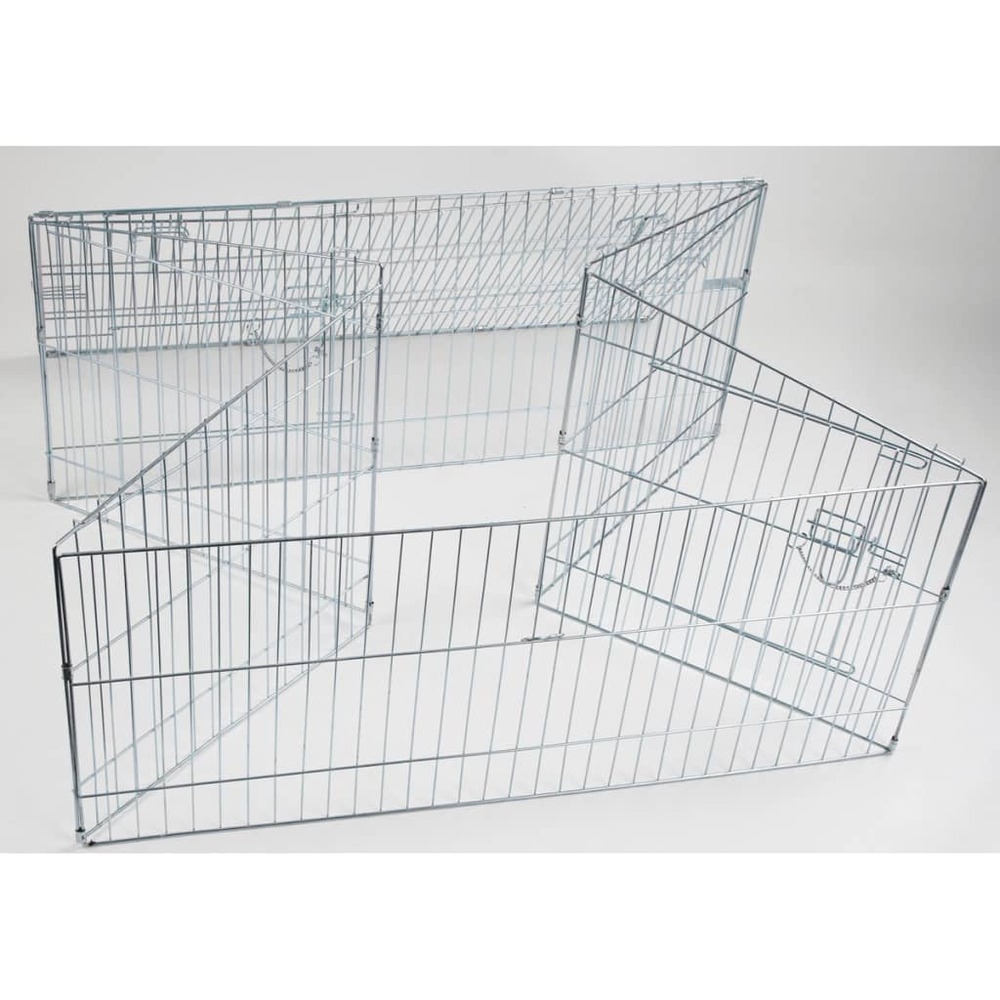 Enclos pour animaux de compagnie easy métal argenté 82845