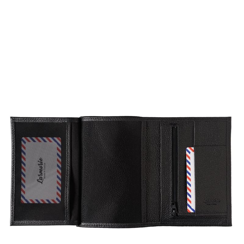 Grand Portefeuille Albert en cuir grainé Noir c'est Noir