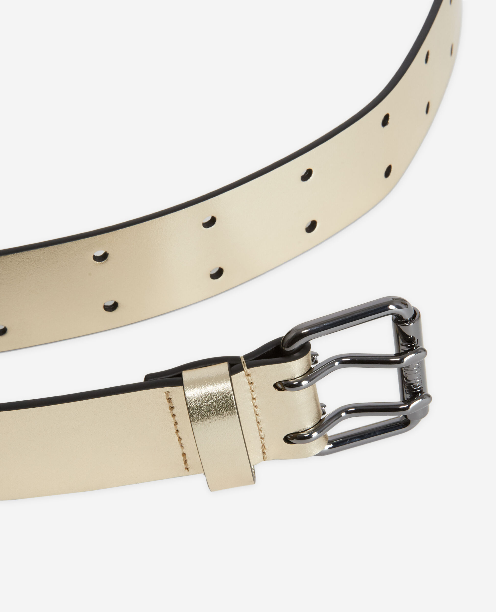 Ceinture en cuir doré