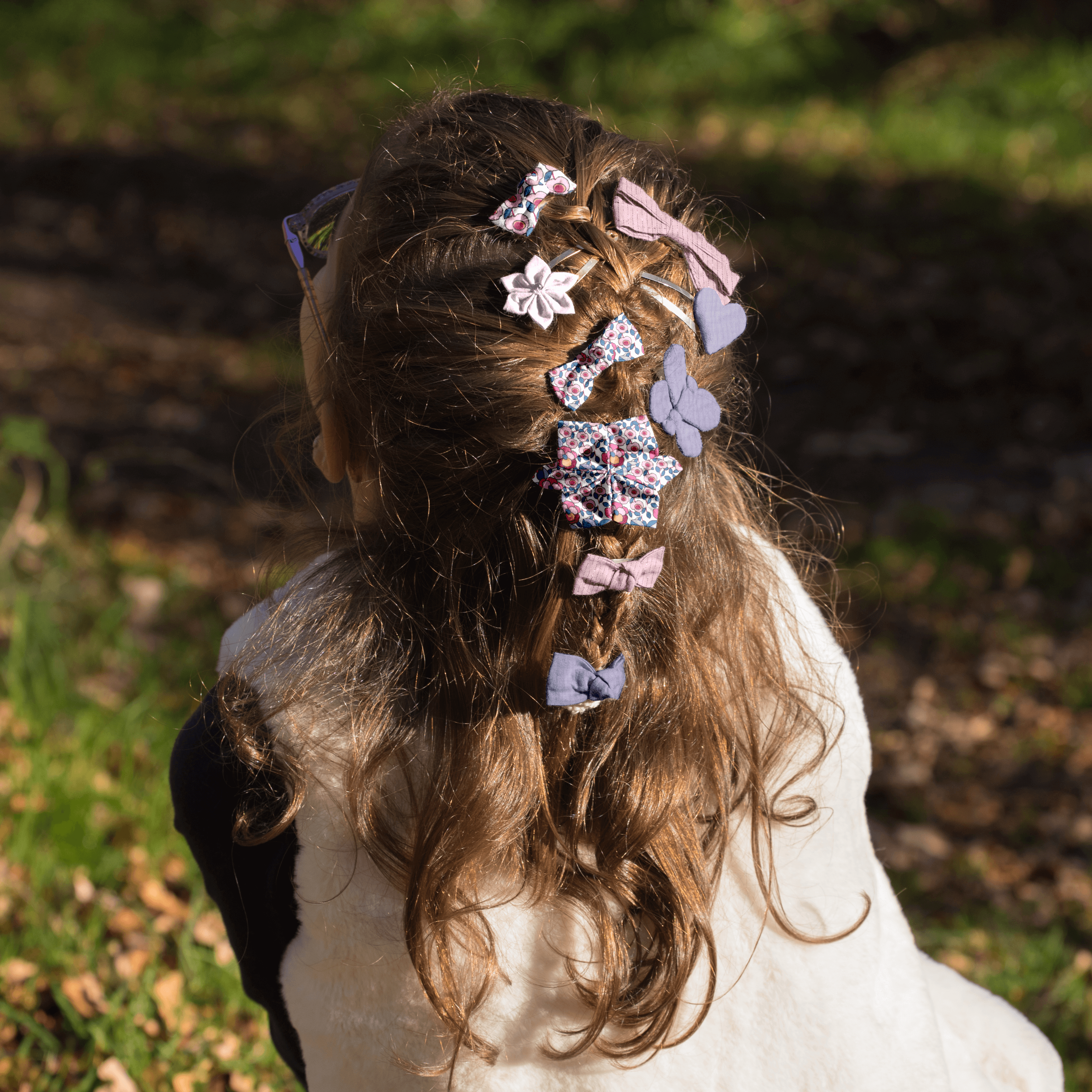Barrette Clic-Clac Fleur Étoile Oxford Rose