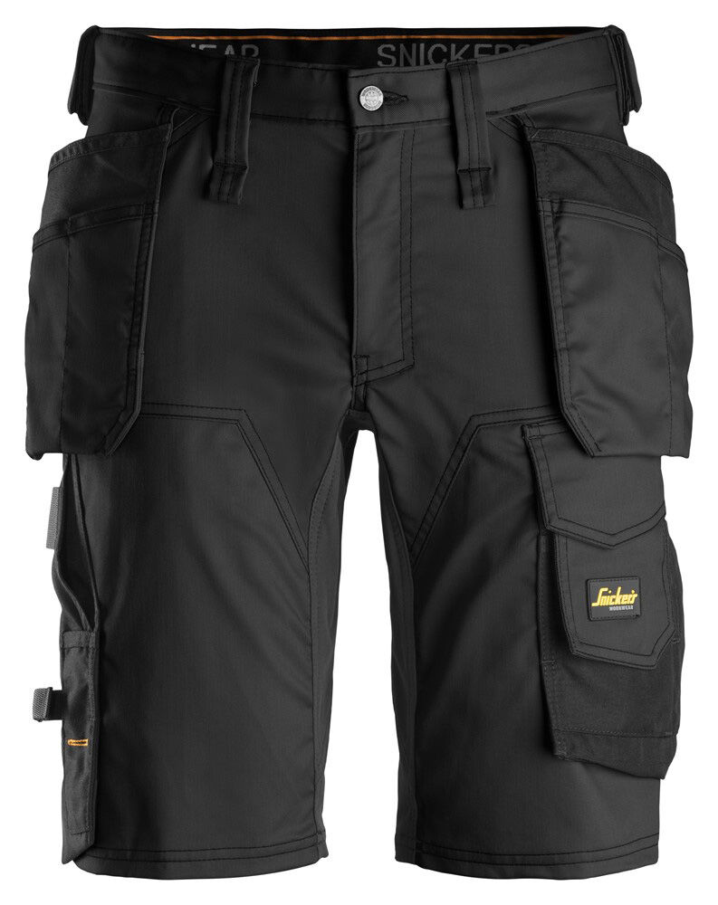 Snickers AllroundWork 6141 Stretch - Korte werkbroek - Zwart - 44