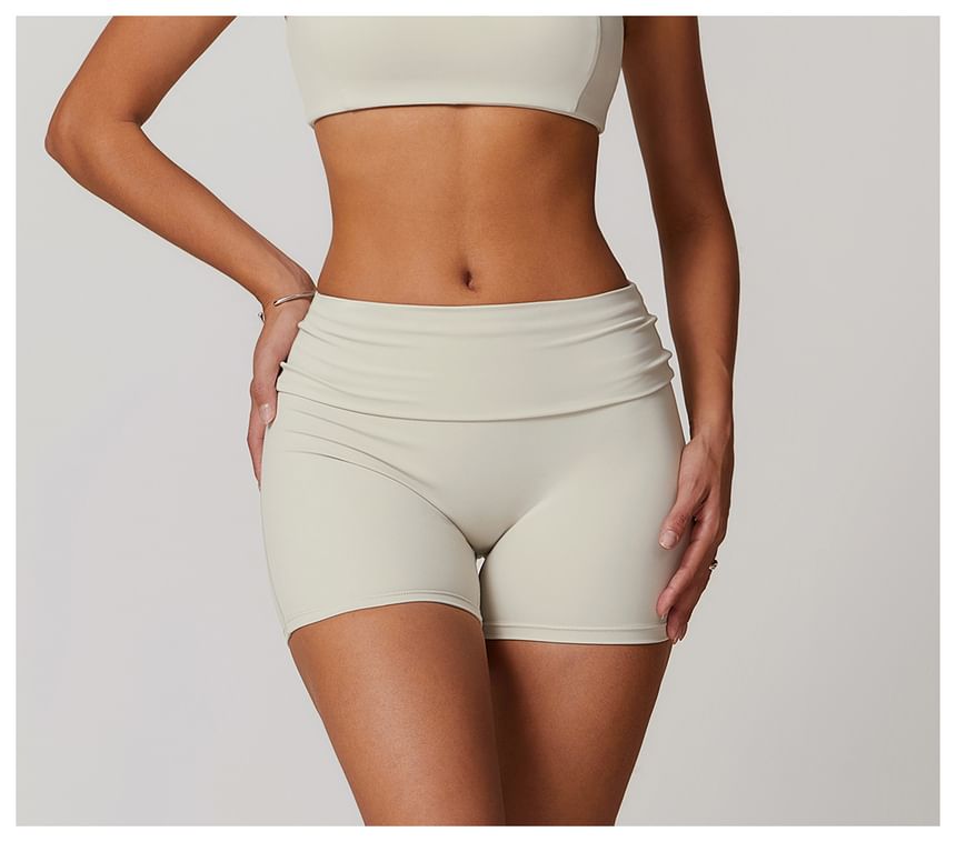 Skinniano - Lage Yoga Shorts met Effen Taille