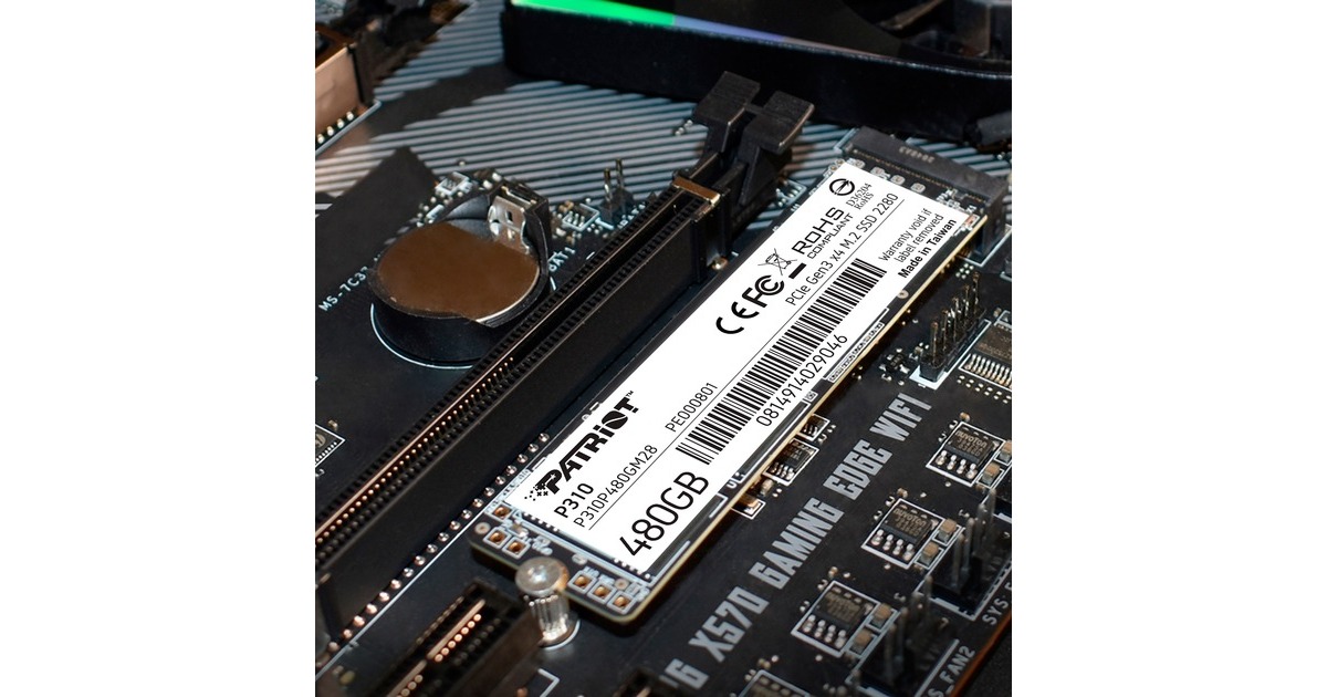 PatriotP310 480 GB SSD  (P310P480GM28, PCIe 3.0 x4, NVMe 1.3, M.2 2280)