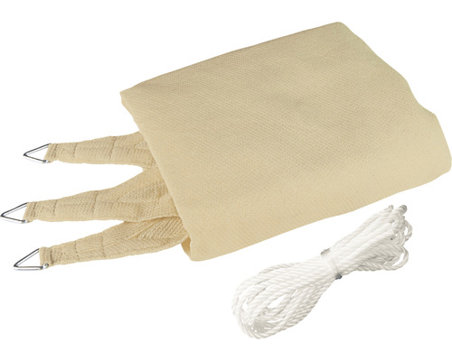 Capri driehoekige parasol, 4m, crèmewit