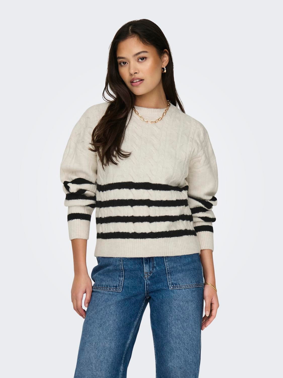 JDYZARI Strickpullover Sandshell