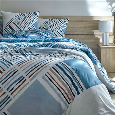 Linge de lit motif losanges - BECQUET CRÉATION