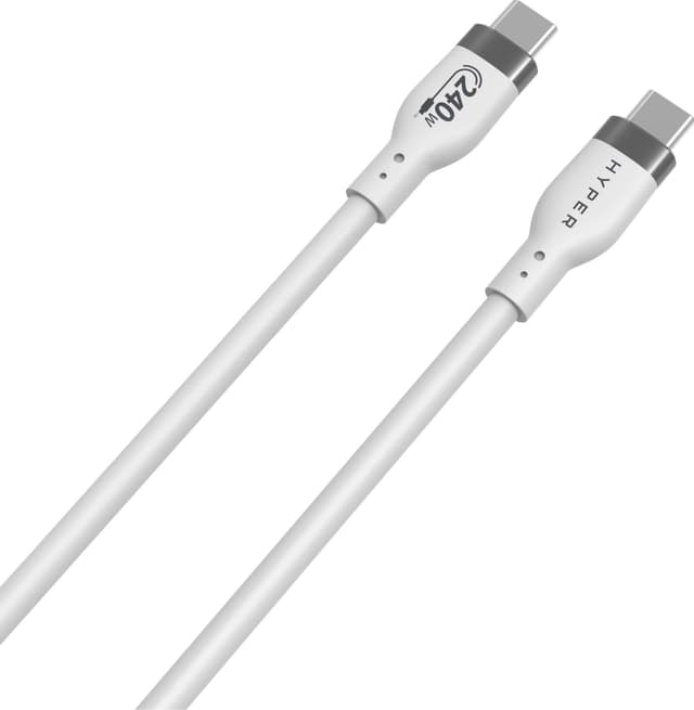 Hyper HyperJuice USB-C til USB-C opladningskabel 2 m (hvid)