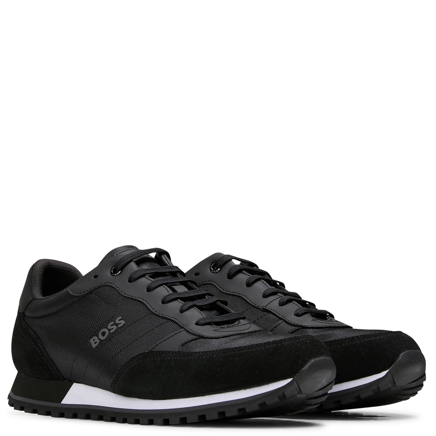 Baskets basses bi-matière | Noir