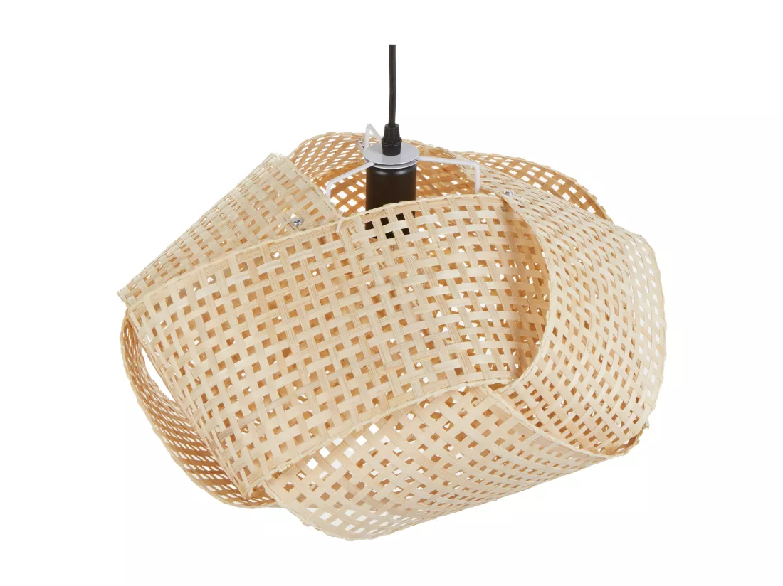 Lampe suspension HALIL Bambou Beige