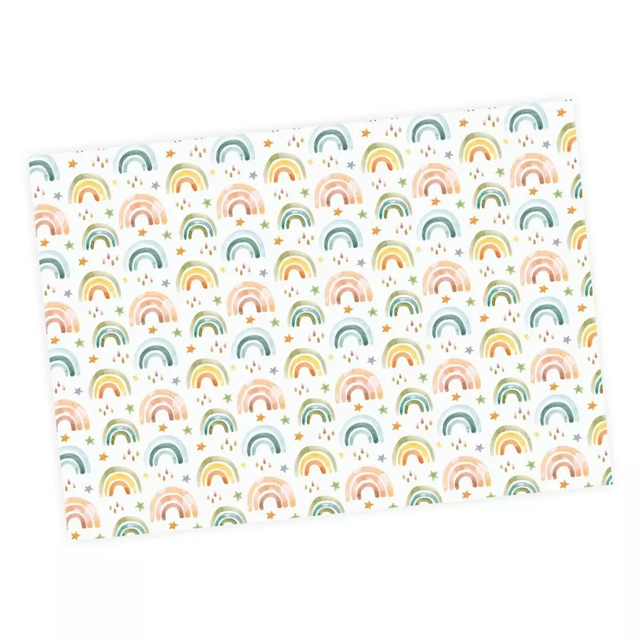 Nikima Geschenkpapier 5 Bögen Regenbogen – 1,60€qm Größe: - 84,1 x 59,4 cm bunt