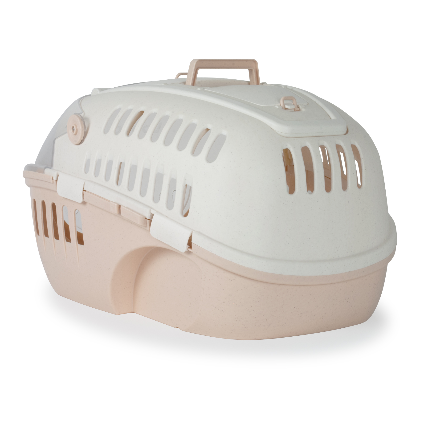 Loboo - Caixa de Transporte Básica para Animais de Estimação com Tela de Alta Visibilidade, Alça de Transporte e Alimentador Integrado, para Cães e Gatos de Pequeno e Médio Porte.