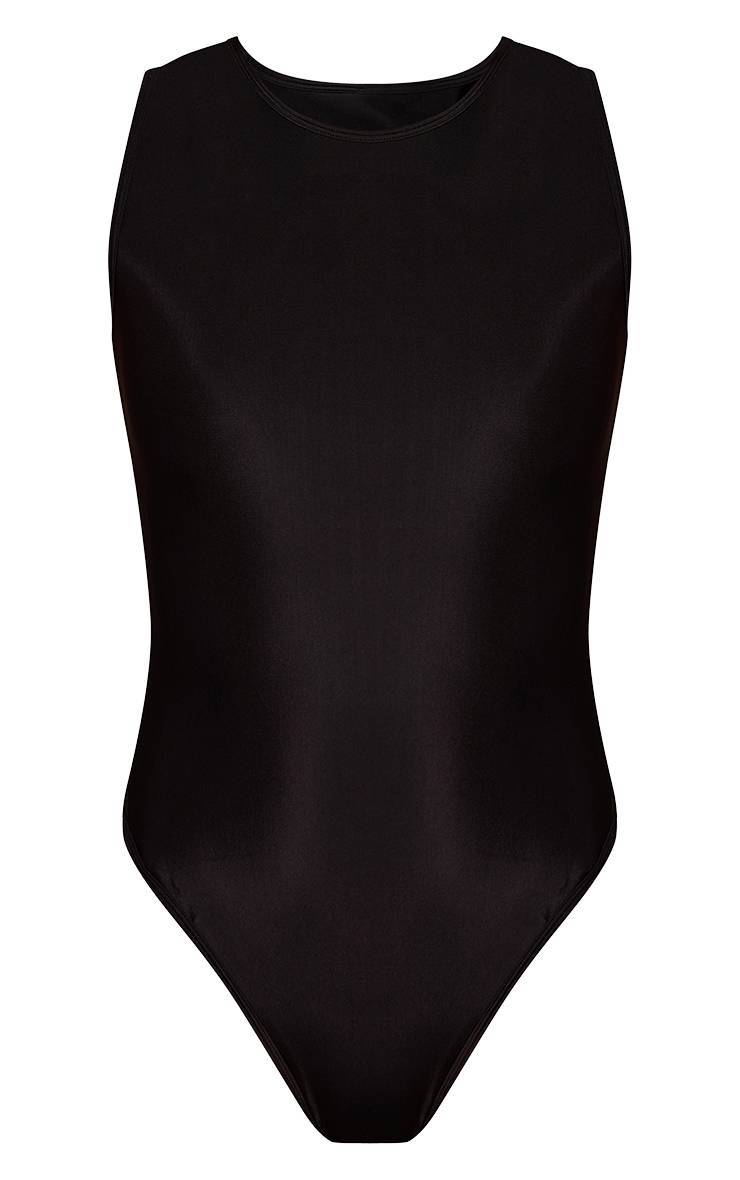 Noir Body Col Nageur En Polyamide Coloris Charbon