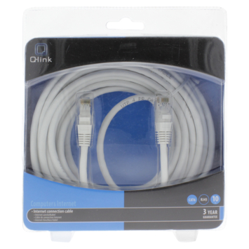 Q-Link UTP kabel CAT6 AWG26 2RJ45 10 meter wit