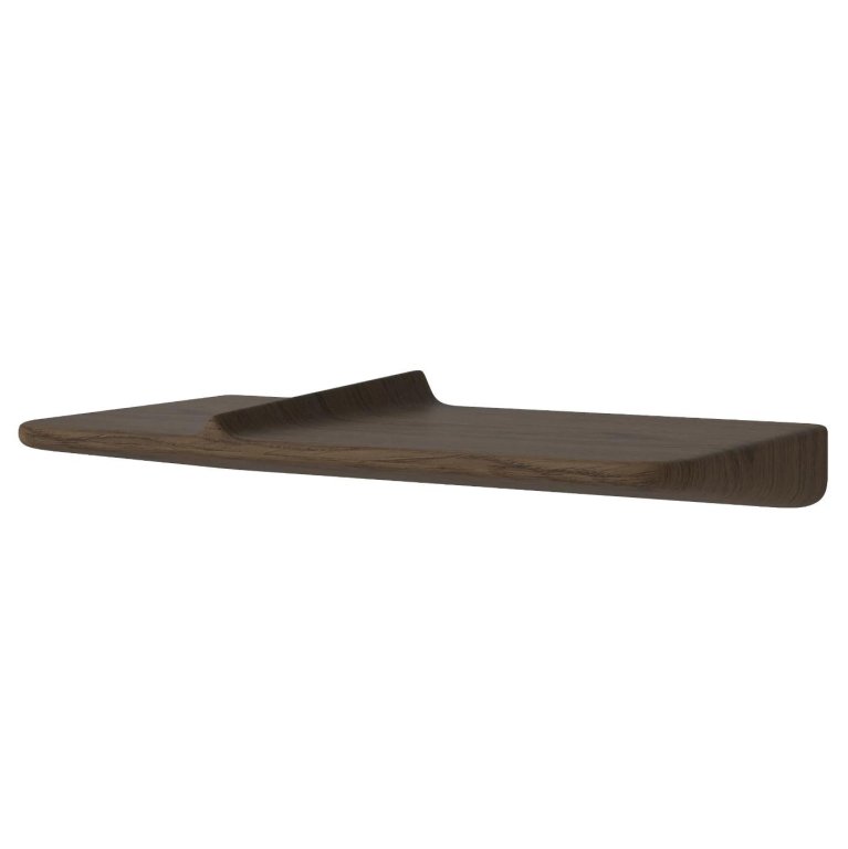 Bolia Wave wandplank 40x22 donker geolied eiken